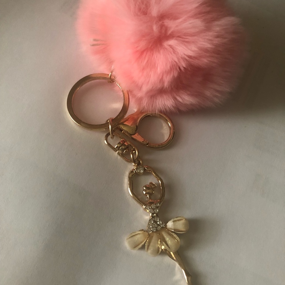 Fur Ball Charm with Ballerina